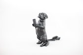 Tafellamp - Hond - zwart - H 29 cm