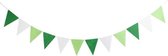 Vintage Vlaggenlijn / Guirlande in Wit – Licht Groen / Mint – Mos Groen – Slinger van Vilt / Stof – Wasbaar | Jungle – Groen – Dino's - Natuur | Vlag Kinderkamer jongen - meisje |