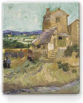 De oude molen - Vincent van Gogh - 19,5 x 24 cm - Niet van echt te onderscheiden houten schilderijtje - Mooier dan een schilderij op canvas - Laqueprint.