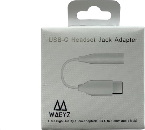 Aux 3.5 mm jack naar USB-C adapter voor Android Samsung/Huawei/HTC Android  audio kabel... | bol.com
