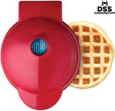 Donkersstuff - Wafelijzer - Mini wafelijzer - Non-Stick - Wafels- Mini Waffle maker- Wafelmaker - Rood