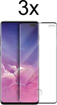 Samsung S10 Plus Screenprotector - Beschermglas Samsung galaxy S10 Plus Screen Protector Glas - Full cover - 3 stuks