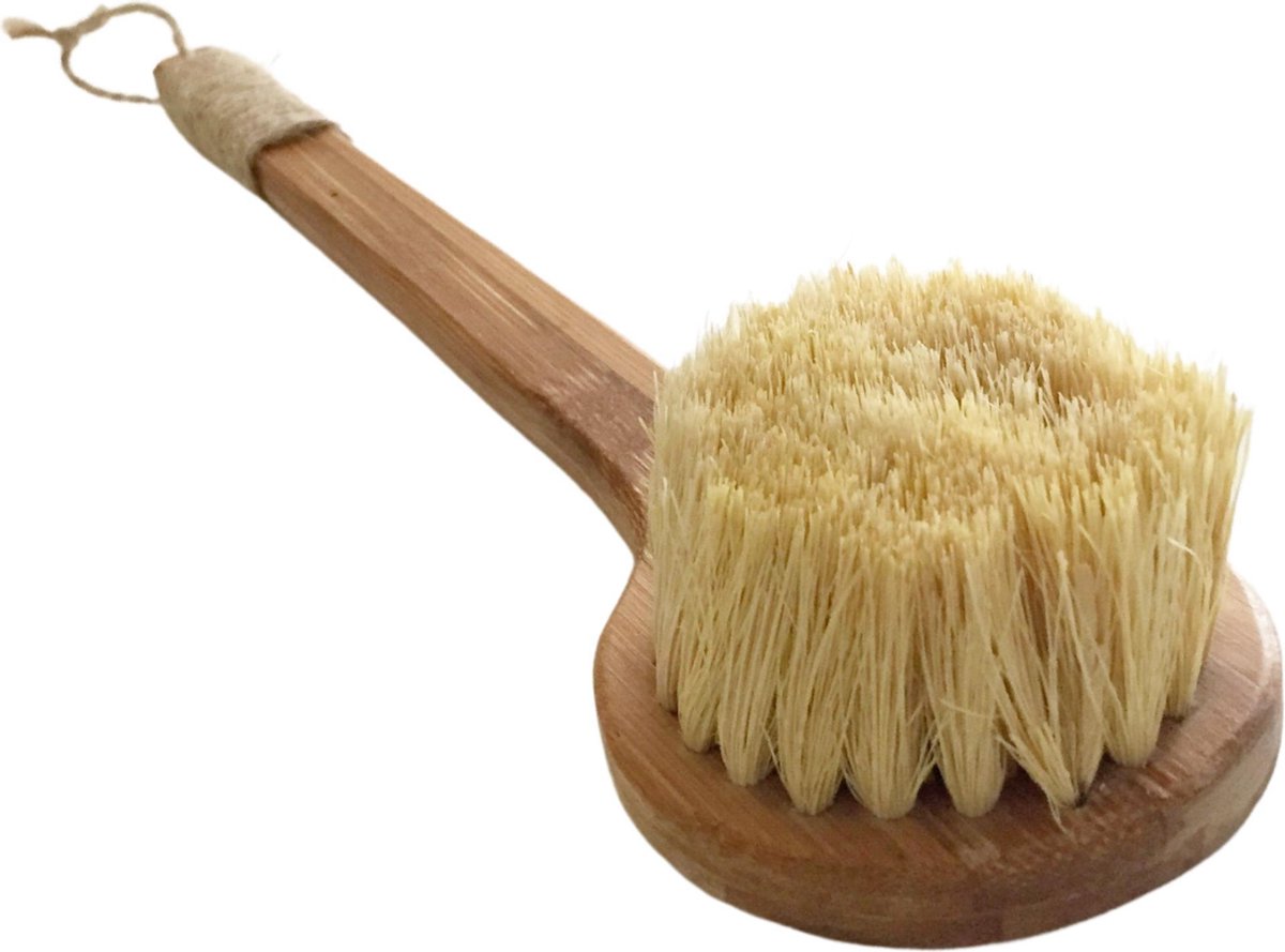 Elicious® - Body Brush - Dry Brushing - Badborstel - Rugborstel - Bamboe - Vegan - Handgemaakt - 100% Natuurlijk - Plasticvrij - Duurzaam