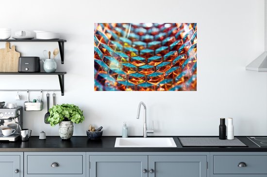 Stickers muraux - Film Autocollant - Nid d'Abeille en Verres - 90x60 cm - Film Adhésif - Stickers muraux Muraux Chambre d'Enfant - Papier Peint Auto Adhésif