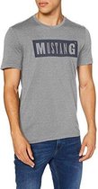 Mustang T-shirt grijs met zwart logo - maat XXL