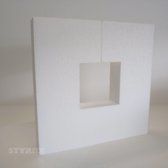 2 stuks Piepschuim vierkant met gat - 30 x 30 x 5 cm - hobbybasisvoorwerp