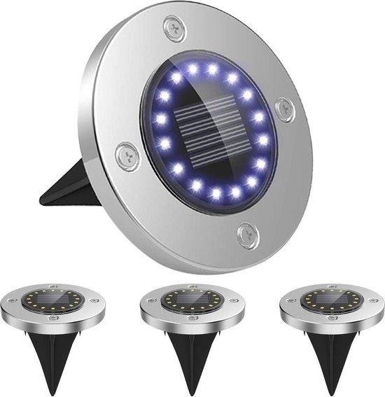 min Luchtvaart overstroming Solar Grondspot Tuin Verlichting - 10 LED - 4 Stuks - Zonne Energie -  Gevelverlichting... | bol.com