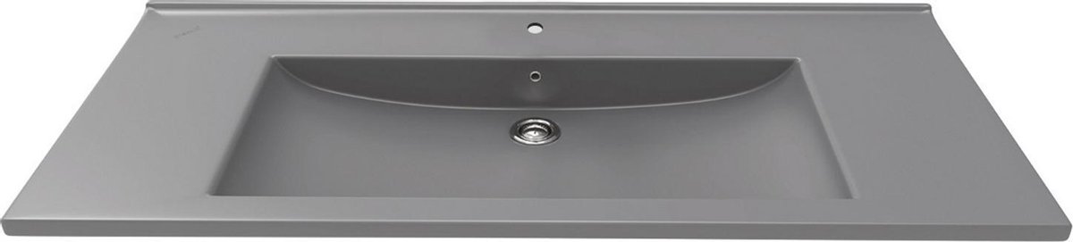 Wastafel Boss & Wessing 1 Kraangat 45x100 cm Rechthoek Keramiek Antraciet