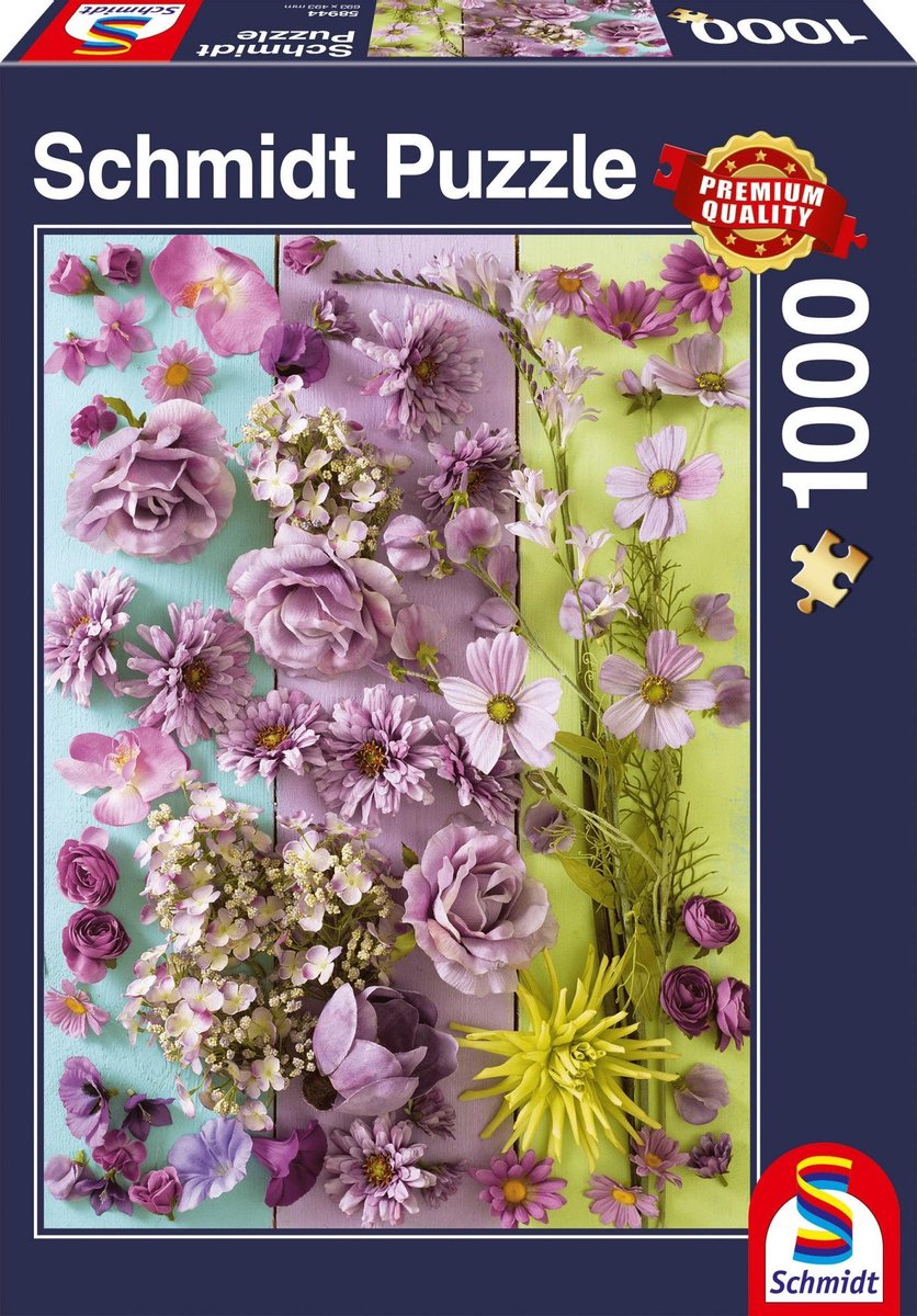Violette Bloesems, 1000 stukjes Puzzel