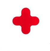 X-stuk -   Rood  180 x 180 mm Anti-slip-vloersticker