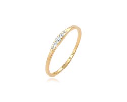 Elli PREMIUM - Ring - Dames Verlovingsring met Diamant (0.07 ct) Bridal in 925 Sterling Zilver - Dames