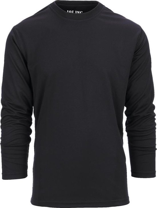 101 INC - Tactical t-shirt Quick Dry long sleeve (kleur: Zwart / maat: M)