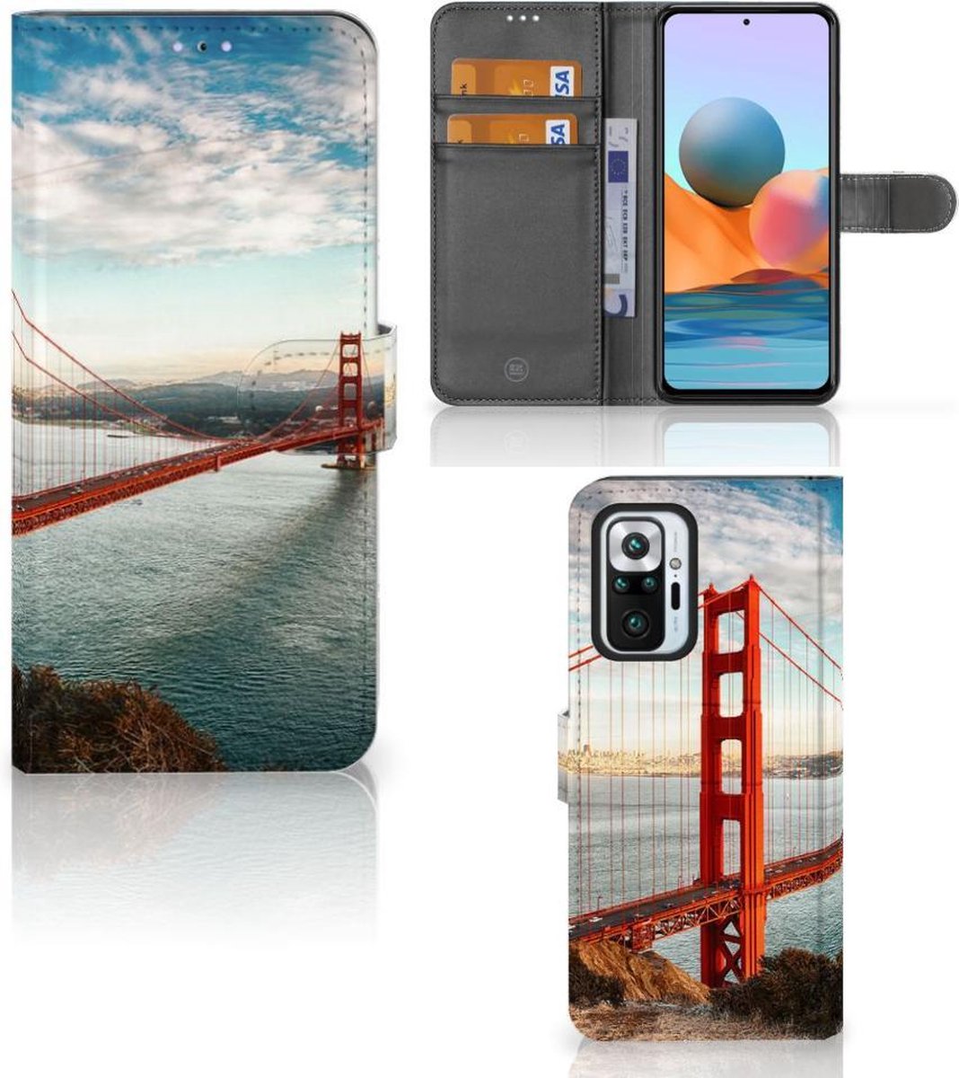 Xiaomi Redmi Note 10 Pro Flip Cover Golden Gate Bridge