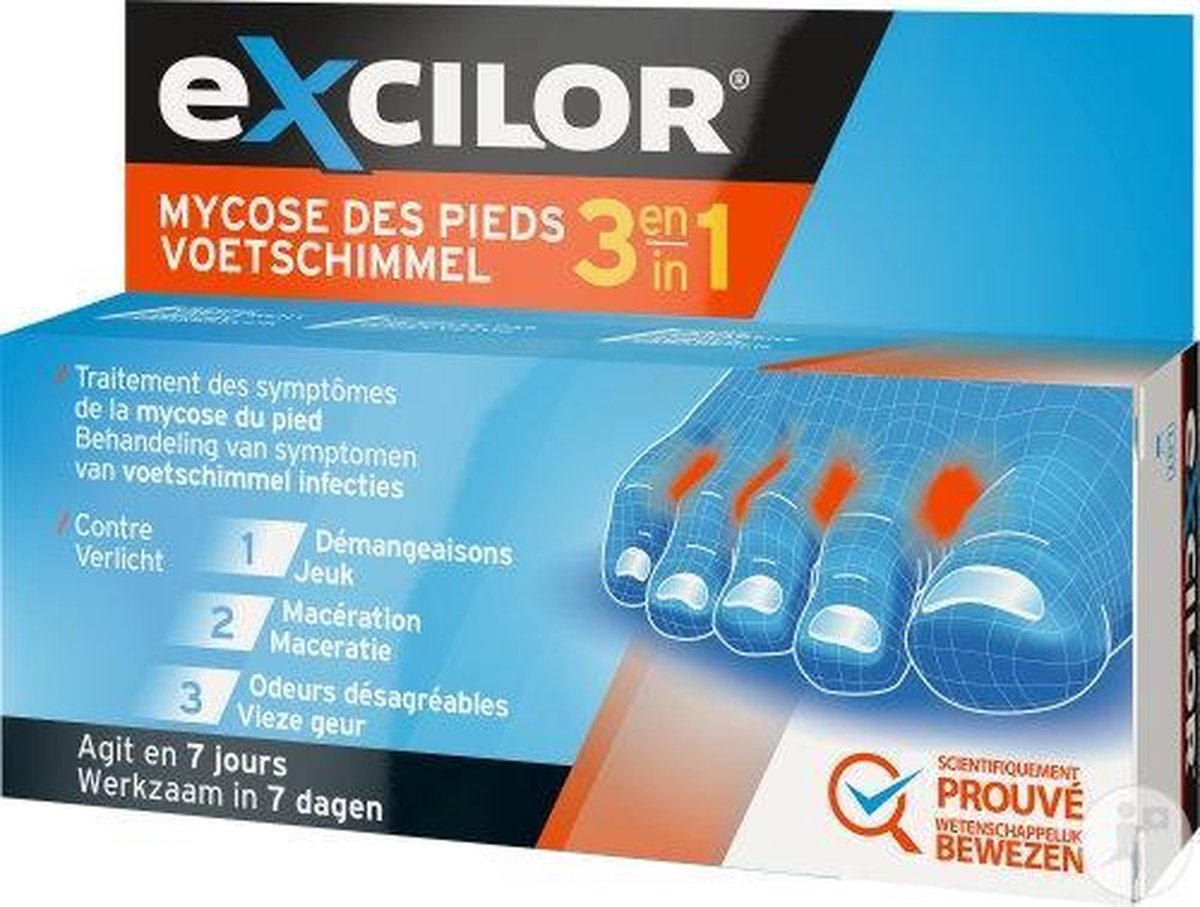 Goedkoopste Excilor Voetschimmel 3 in 1
