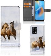 GSM Hoesje OPPO A74 4G Wallet Book Case Paarden