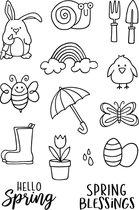 Spring Icons Clear Stamps (JD071) (DISCONTINUED)