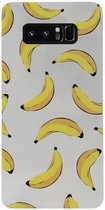 - ADEL Siliconen Back Cover Softcase Hoesje Geschikt voor Samsung Galaxy Note 8 - Bananen Geel