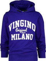 Vingino Logo Hoody Jongens Trui - Admiral Blue - Maat 140