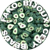 Fako Bijoux® - Klei Kralen Avocado - Figuurkralen - Polymeer Kralen - Kleikralen - 10mm - 100 Stuks
