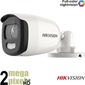 Hikvision Full Color - 4 in 1 Bullet Camera - Full HD - WDR - Nachtzicht 20m - Wit Licht - CVI, TVI, AHD, CVBS - Goed Zichtbaar Preventieve Werking