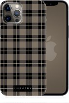 Lushery Hoesje - geschikt voor iPhone 12 Pro Max - Fashion Back Case Hoesje - Pretty in Plaid