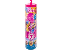 Foto: Barbie color reveal fete doll willekeurig model met 7 verrassingen fashion doll vanaf 3 jaar