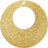 Hanger rond blanco open light goud, Afmeting 23 mm, 28 stuks