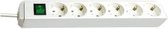 6-voudige stopcontacten Wit met schakelaar 1,4 m H05VV-F 3G1,5
