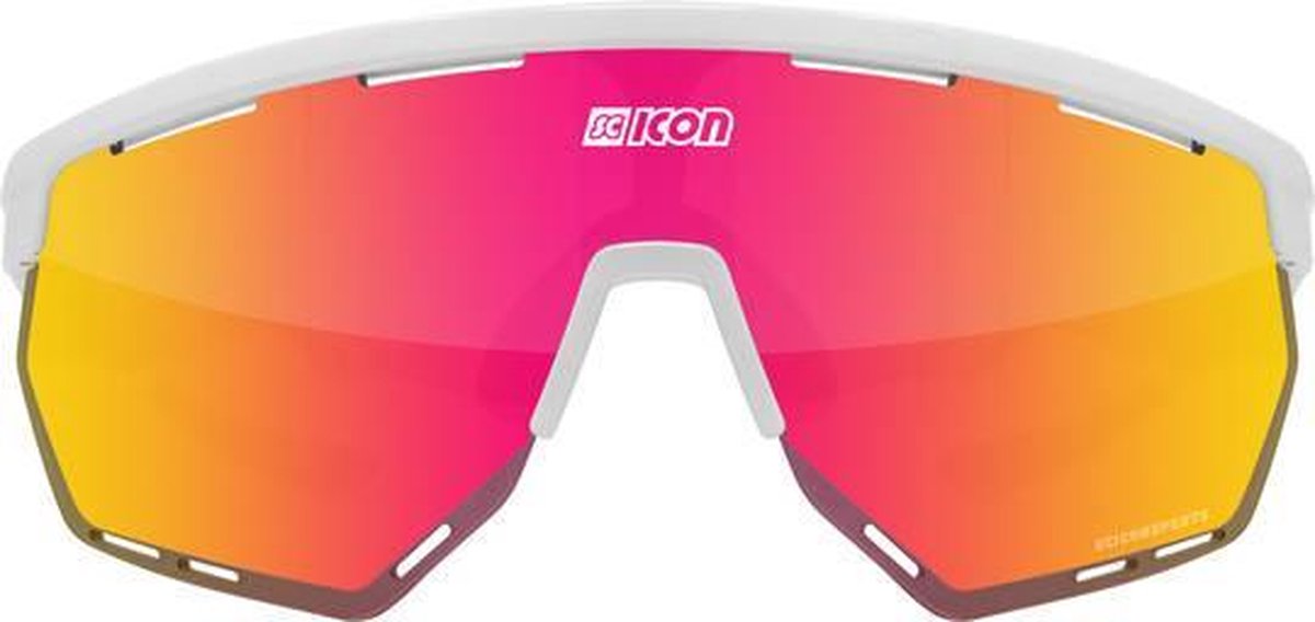 Scicon - Fietsbril - Aerowing - Wit Gloss - Multimirror Lens Rood