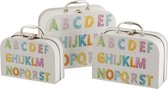 J-Line Set Van 3 Koffers Letter Papier Mix