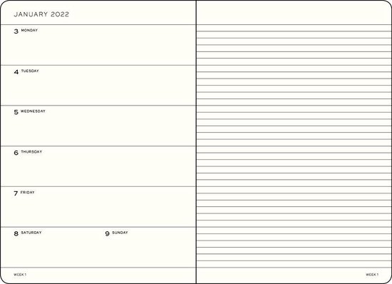 spleet interval Motel Leuchtturm - Agenda en Notities - 2022 - Weekplanner + Notitie - 12 maanden  - A5 -... | bol.com