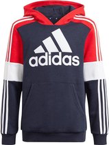 adidas - Essentials Colorblock Hoodie Youth - Blauw/Rouge - Enfants - Taille 116