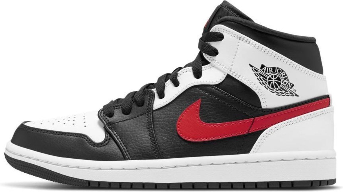 Nike Air Jordan 1 Mid, Black/Chile Red 