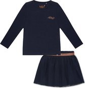 Koko Noko BIO Basics Set(2delig) Rok Nika en Shirt LS Norah Blauw - Maat 74/80