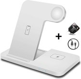 DrPhone Legend7 Pro - 15W - Chargeur sans fil 3 en 1 - Dock - Convient pour Apple Watch / iPhone / Airpods - Wit