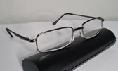 Bifocale zwarte ZONNEBRIL OP STERKTE +1,0 leesbril met getinte grijze lenzen, unisex bril met getinte lens, lichtgewicht mannen vrouwen leesbril +1.0 lichtgewicht comfortabele zonn
