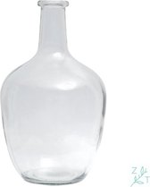 ZijTak - Vaas - Glas - ECO recycled glas - Transparant - Φ 17 cm - H 26cm