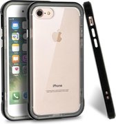 Luxe Bumper Back cover voor Apple iPhone 7 - iPhone 8 - Zwart - Transparant - Shockproof