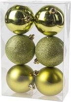 Boules de Boules de Noël Cosy&Trendy Ø 8 cm - Vert assorti - Set-6