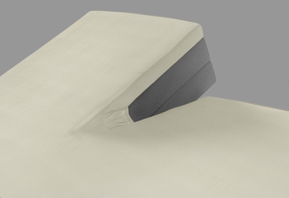 Sleepp Splittopper hoeslaken jersey katoen Creme 180 x 200/210