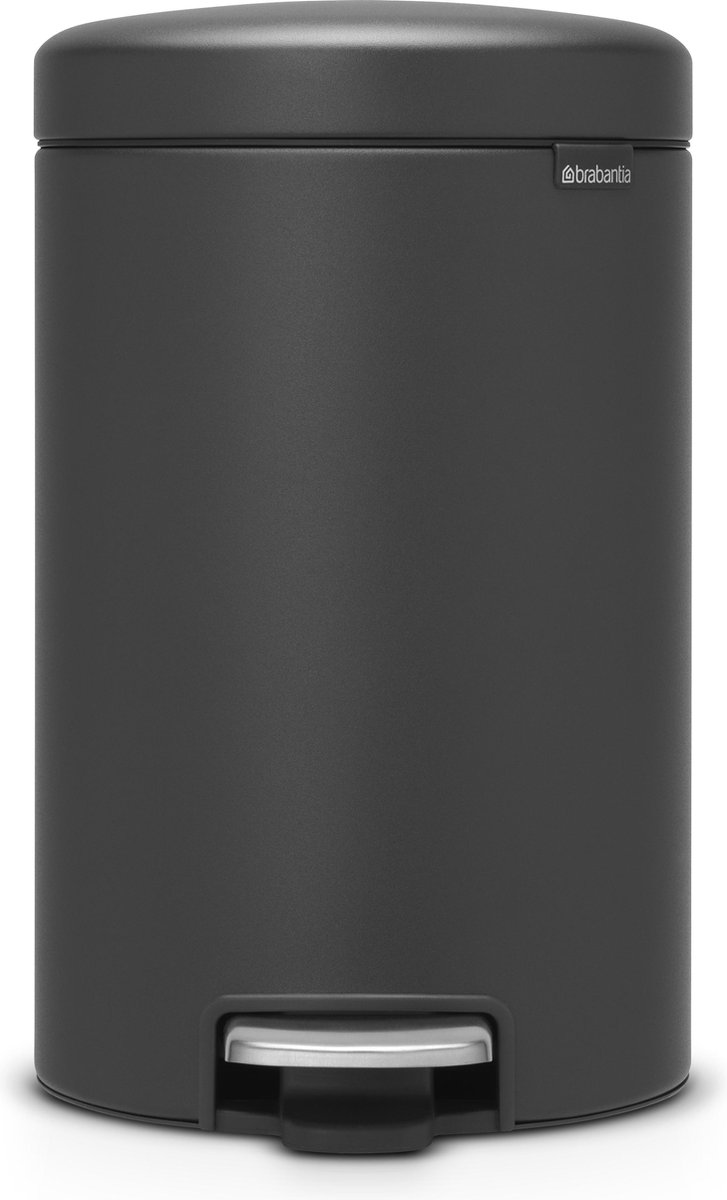 Goedkoopste Brabantia NewIcon Prullenbak - 12 liter - Mineral Infinite Grey