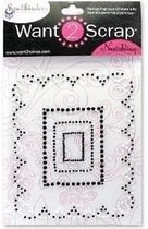 SPELLBINDERS-WANT-2-SCRAP-Nestabling-LATTICE-RECTANGLES-WIT-ZWART, voor de S4-319. 2 STUKS.