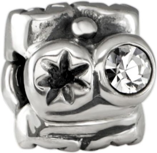 Quiges - 925 - Zilveren - Bedels -Sterling zilver - Beads - Ornament Stopper Kraal Charm - Geschikt – voor - alle bekende merken - Armband Z130