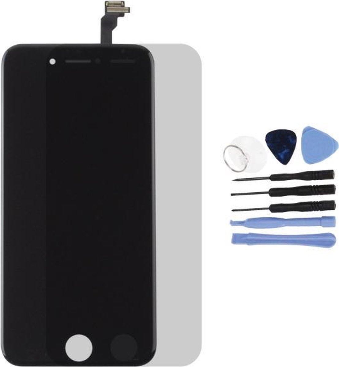Voor Apple iPhone 6 4.7" - A+ LCD scherm Zwart + Tools & Screenguard