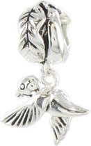 Quiges - 925 - Zilveren - Bedels -Sterling zilver - Beads - Vogel Hanger Kraal Charm - Geschikt – voor - alle bekende merken - Armband Z286