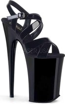 Pleaser Sandaal met enkelband, Paaldans schoenen -39 Shoes- INFINITY-997 Paaldans schoenen Zwart