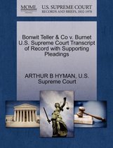 Bonwit Teller & Co V. Burnet U.S. Supreme Court Transcript of Record with Supporting Pleadings