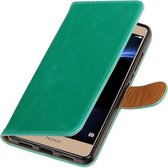Groen Pull-Up PU booktype wallet hoesje voor Huawei Honor V8