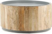 By Boo bijzettafel Tub grijs low 35x70x70cm