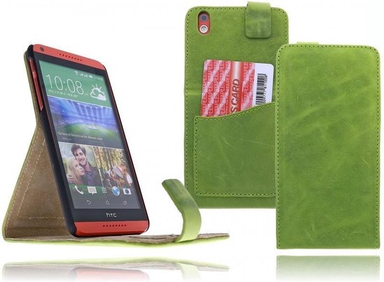 specificeren Skalk Geneeskunde Devills HTC Desire 816 Lederen Flip Case Cover Hoesje Light Green | bol.com
